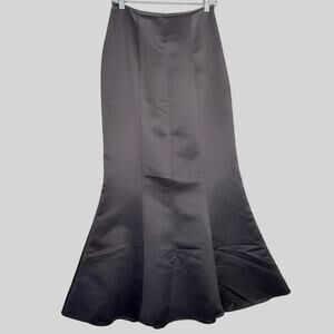 Vintage Jessica McClintock For Gunne Sax Maxi Mermaid Skirt Sz 7 Satin Vampygoth
